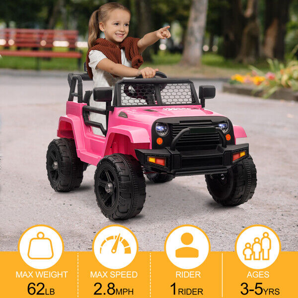 12V Electric Ride On Jeep Toy Car for Kids with Remote Control - Perfect Gift for US Children