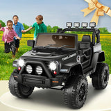 Remote Control Ride-On Car Truck for Kids with Lights, 3 Speeds, USB and MP3 Compatibility