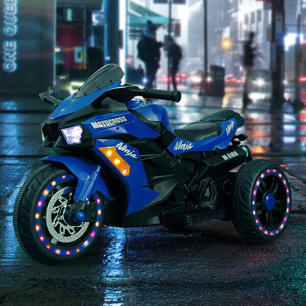 12V Electric Ride On Motorbike for Kids with Rechargeable Battery and 3 Wheels