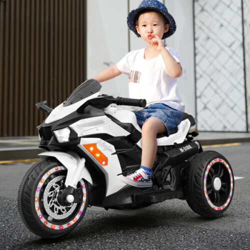 12V Electric Ride On Motorcycle for Kids with LED Lights
