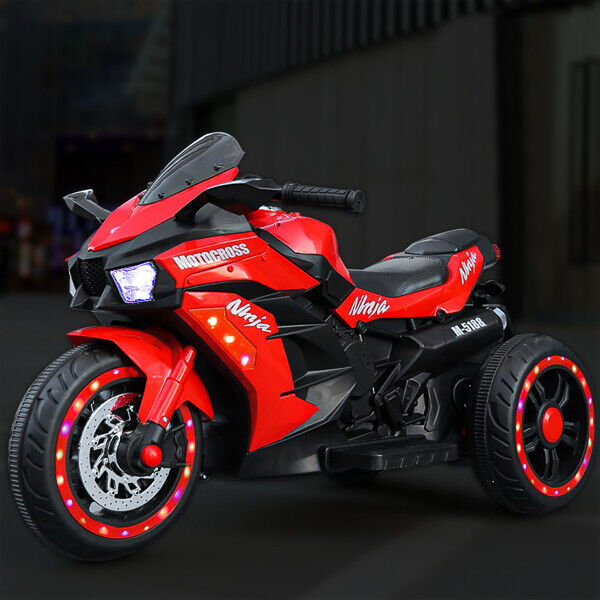 12V Electric Ride On Motorcycle for Kids with LED Lights