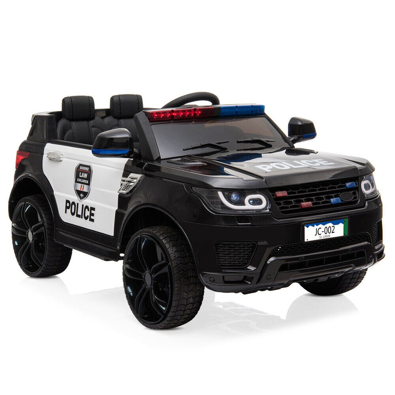 12V Electric Ride On Police Car for Kids with Music, Lights, and Remote Control - Perfect Gift for Young Officers!