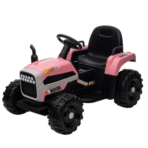 12V Electric Ride On Toy Tractor with Trailer for Kids - Remote Controlled