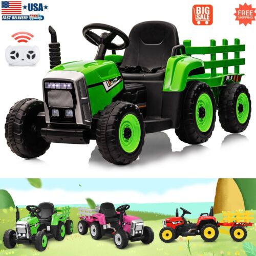 12V Electric Ride on Tractor for Kids with Remote Control - Battery Powered Vehicle