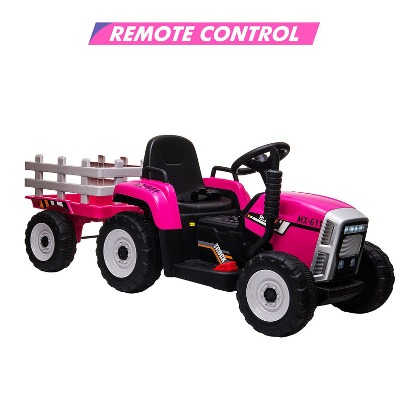 12V Electric Ride on Tractor for Kids with Remote Control - Battery Powered Vehicle