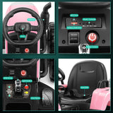 12V Electric Ride-On Tractor with Trailer for Kids by Hikole