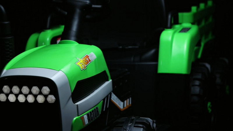 12V Electric Ride-On Tractor for Kids with Trailer and Remote Control