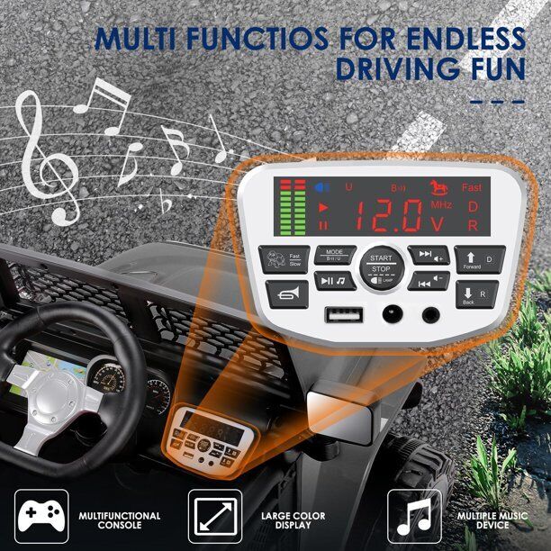 12V Electric Ride-On Truck for Kids with MP3 Music, Lights, and Remote Control