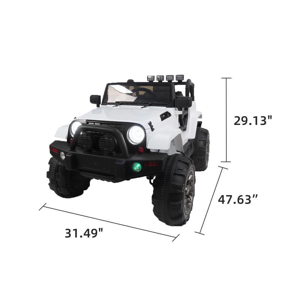 12V Electric Ride-On Truck for Kids with MP3, USB, and LED Lights - Available in 4 Colors!