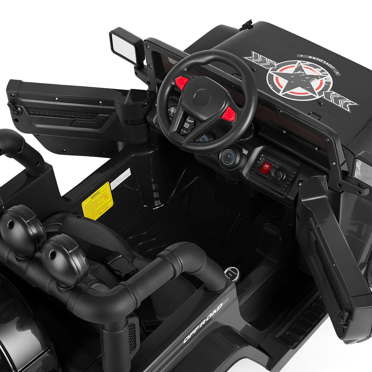 12V Electric Ride-On Truck for Kids with Music, LED Lights, Bluetooth, MP3, and Remote Control