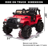 12V Electric Ride-On Truck for Kids with Parental Remote Control