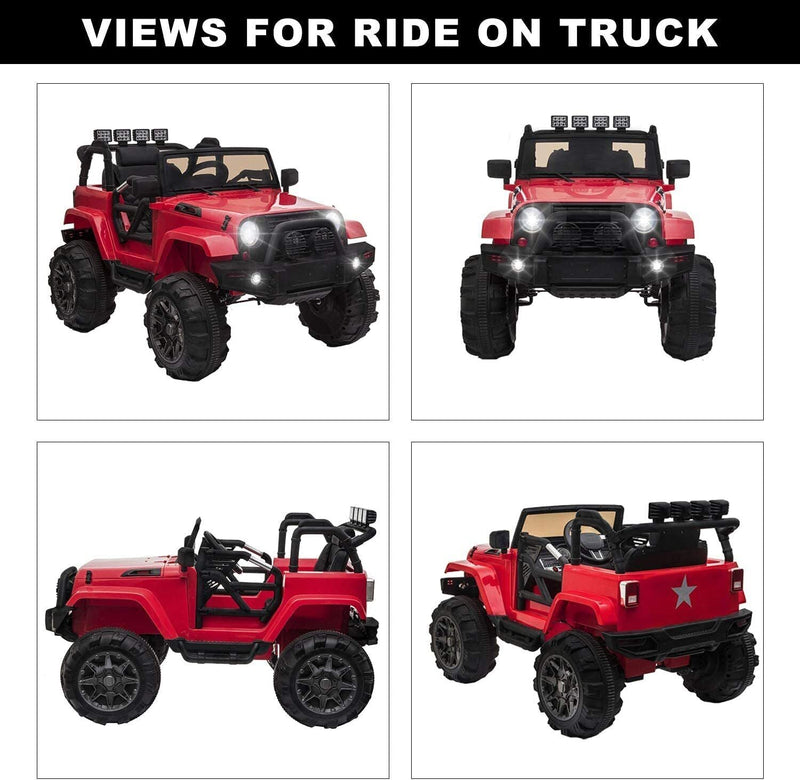 12V Electric Ride-On Truck for Kids with Parental Remote Control