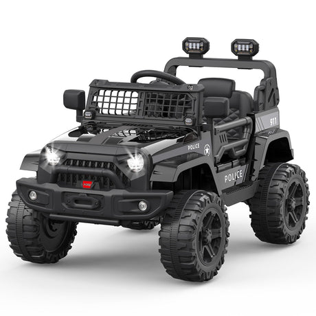 12V Electric Ride-On Truck for Kids with Remote Control, 2 Speeds, and LED Lights