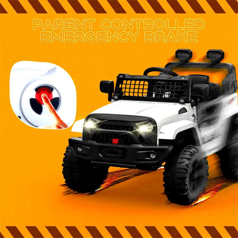 12V Electric Ride-On Truck for Kids with Remote Control and 2 Speed Options