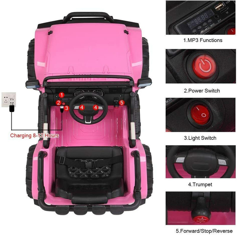 12V Electric Ride-On Truck for Kids with Remote Control