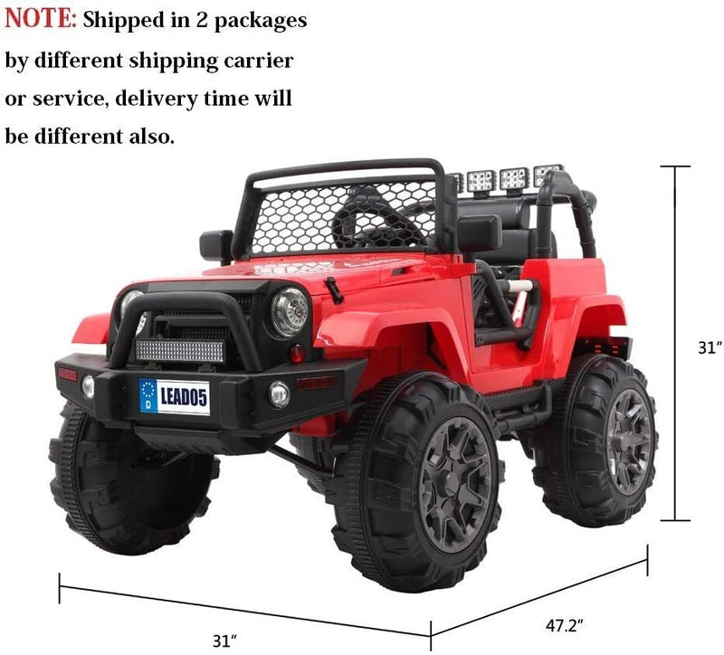 12V Electric Ride-On Truck for Kids with Remote Control