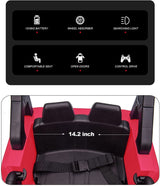 12V Electric Ride On Truck for Kids with Remote Control and LED Lights