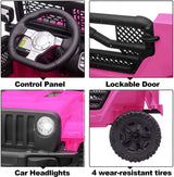 12V Electric Ride On Truck for Kids with Remote Control and LED Lights