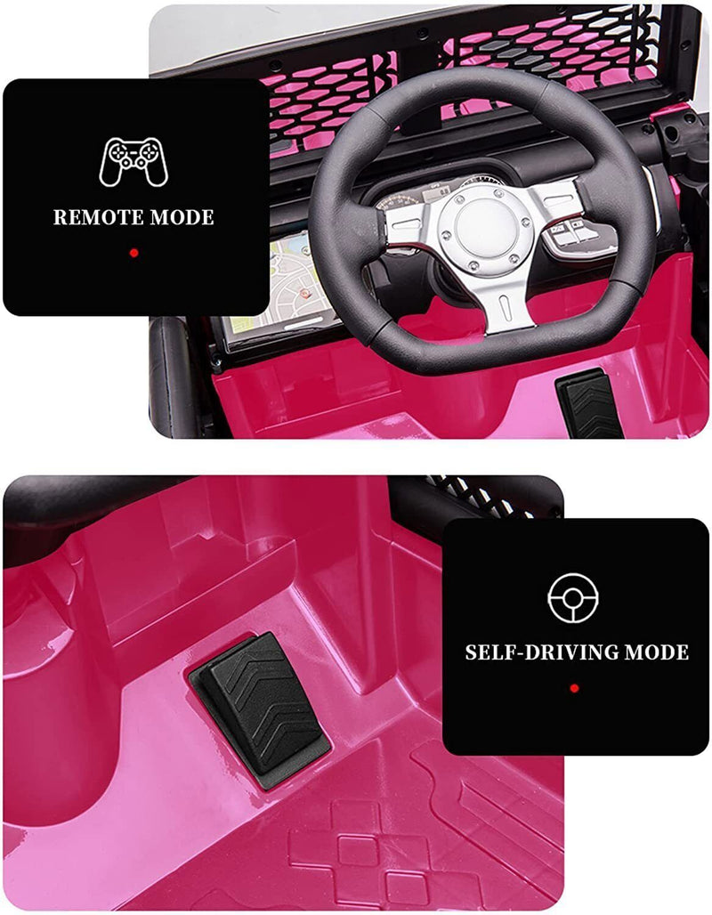 12V Electric Ride On Truck for Kids with Remote Control and LED Lights