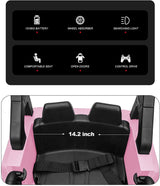 12V Electric Ride On Truck for Kids with Remote Control and LED Lights