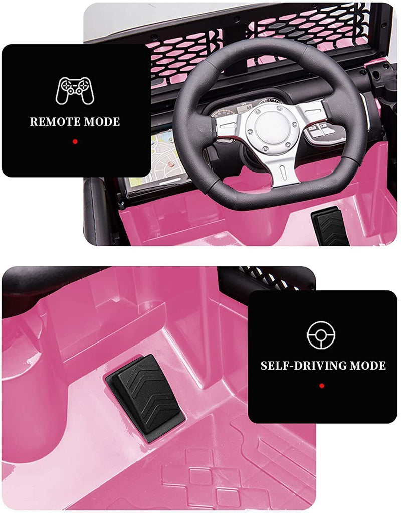 12V Electric Ride On Truck for Kids with Remote Control and LED Lights