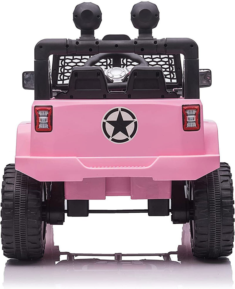 12V Electric Ride On Truck for Kids with Remote Control and LED Lights