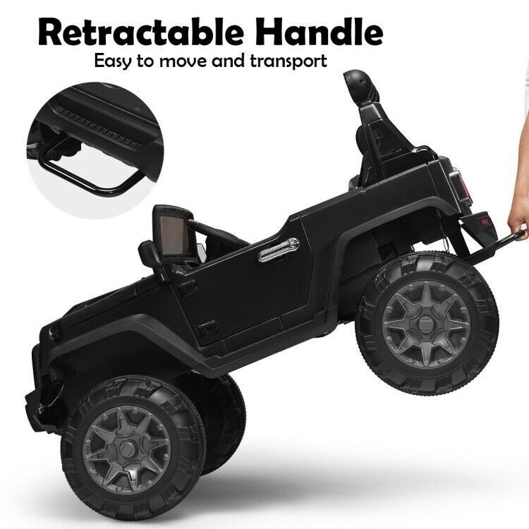 12V Electric Ride-On Truck for Kids with Remote Control and Magnetic Double Doors
