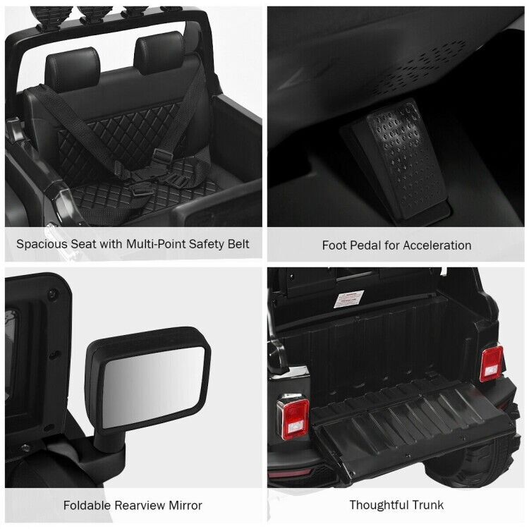 12V Electric Ride-On Truck for Kids with Remote Control and Magnetic Double Doors