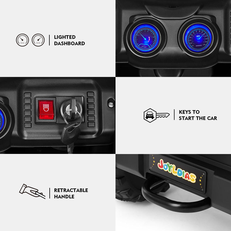 12V Electric Ride-On Truck for Kids with Storage, LED Lights, MP3 Player, and Remote Control