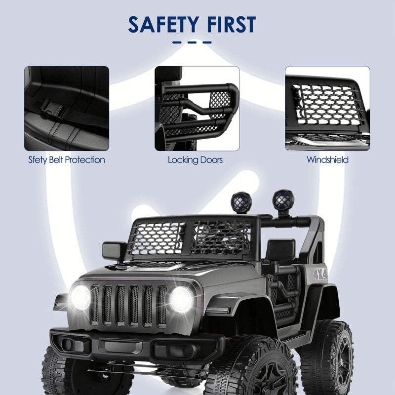 12V Electric Ride-On Truck/Toy Car with Remote Control - 2.4G for Kids