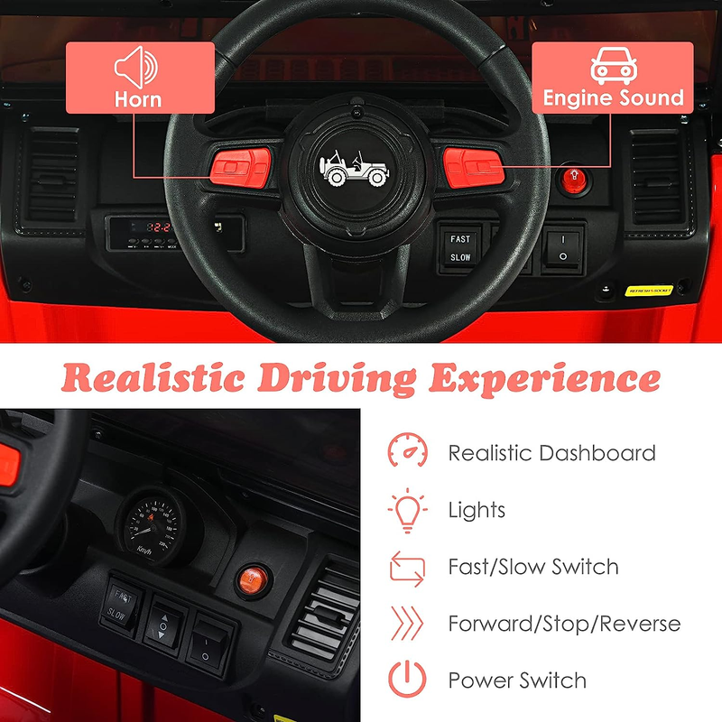 12V Electric Ride-On Truck with Remote Control for Kids