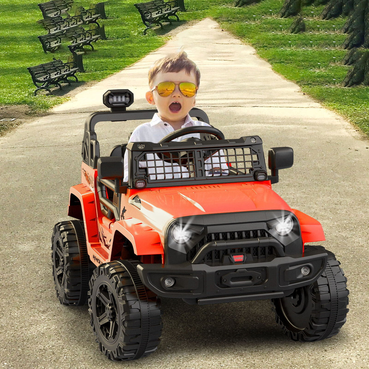 12V Electric Ride Truck with Remote Control and LED Lights