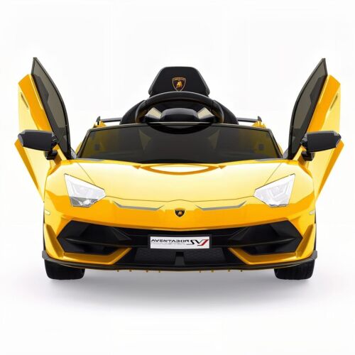 12V Electric Sports Car for Kids - Yellow Ride-On with Remote Control