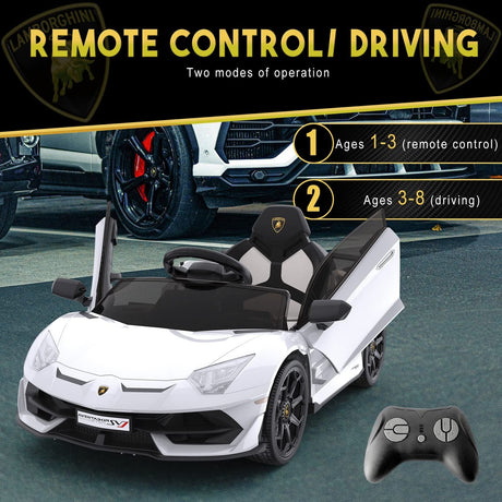 12V Electric Sports Car Toy for Kids with Remote Control and LED Lights - Perfect Christmas Gift