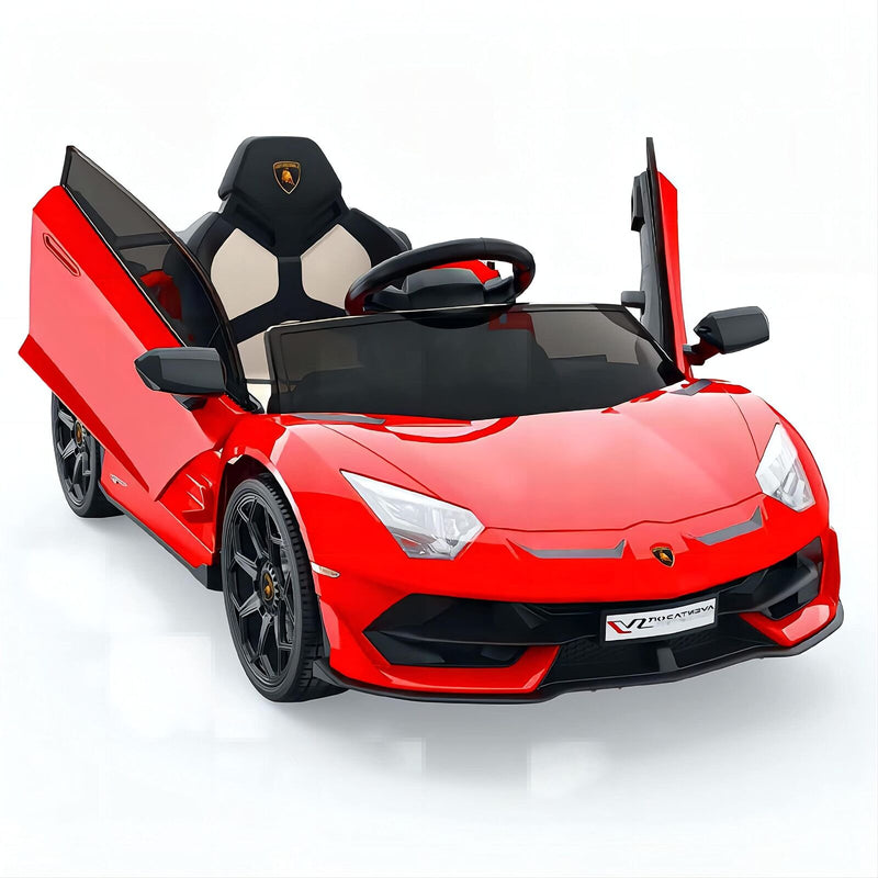 12V Electric Sports Car Toy for Kids with Remote Control and LED Lights - Perfect Christmas Gift