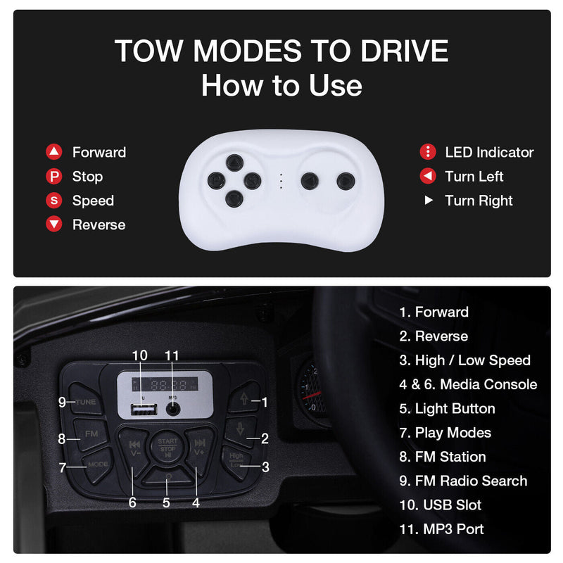 12V Electric Sports Car Toy with Parent Remote Control for Kids