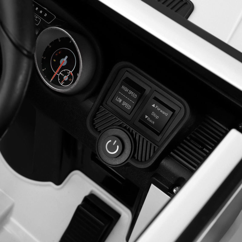 12V Electric White Mercedes-Benz Ride On Car with LED Lights, MP3 Player, and Remote Control for Kids