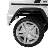 Electric Ride-On Car for Kids with Music, LED Lights, and Remote Control - 3 Speeds - White