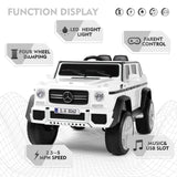 Mercedes-Benz 12V Kids Ride On Car with Music, LED Lights, Bluetooth, and Remote Control