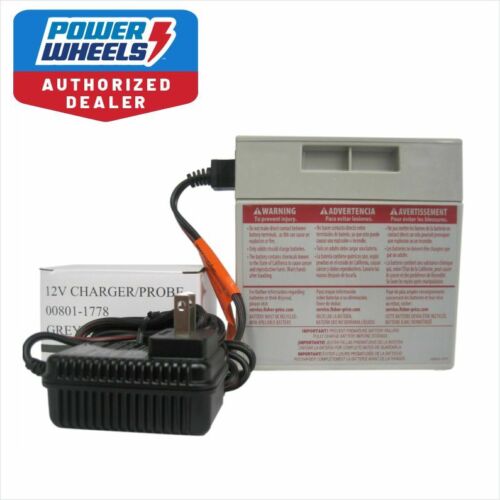 12V Fisher Price Grey Battery & Charger Combo Pack for Power Wheels
