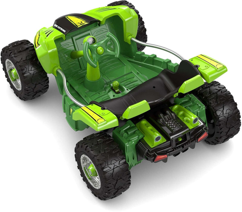 12V Green Dune Buggy Car Racer - Battery Powered Ride On Toy for Kids with Extreme Wheels