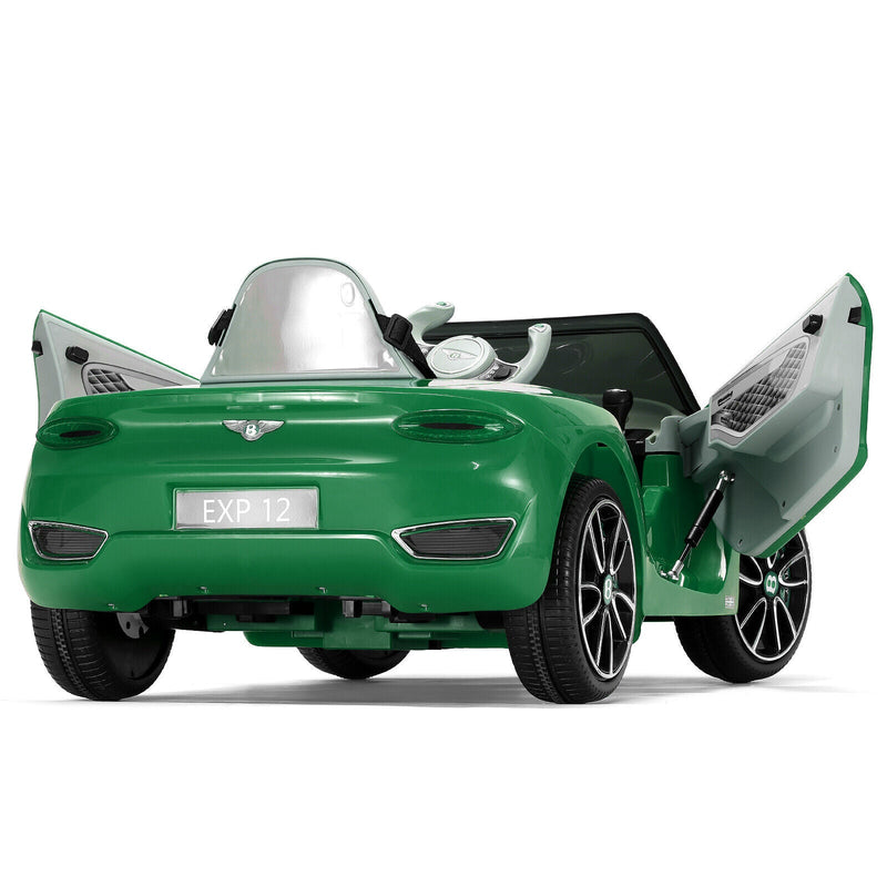 12V Green Electric Ride On Car for Kids with Remote Control - Inspired by Bentley Design