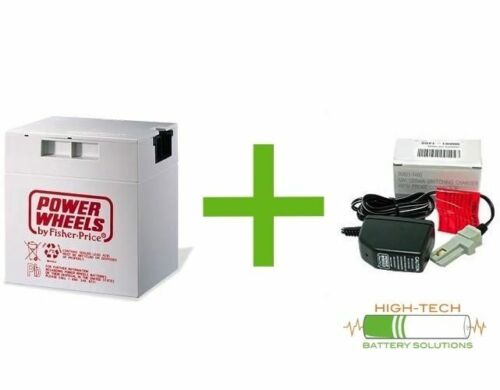 12V Grey Battery and Charger Kit for Fisher-Price Power Wheels - Model 00801-1869