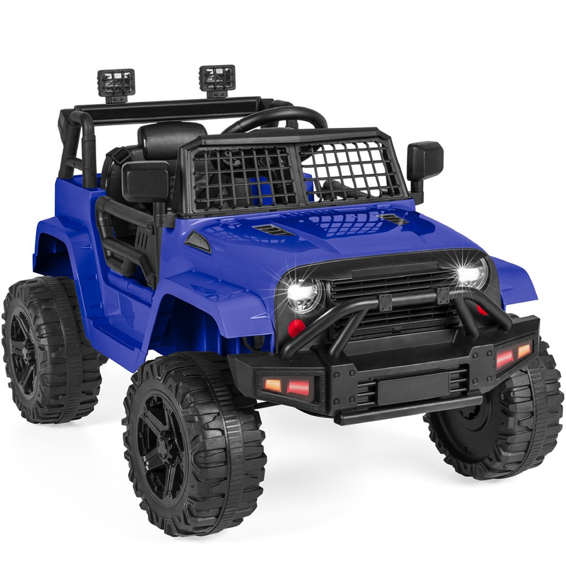 12V Jeep Kids Ride-On Truck with Remote Control, Spring Suspension, and LED Lights