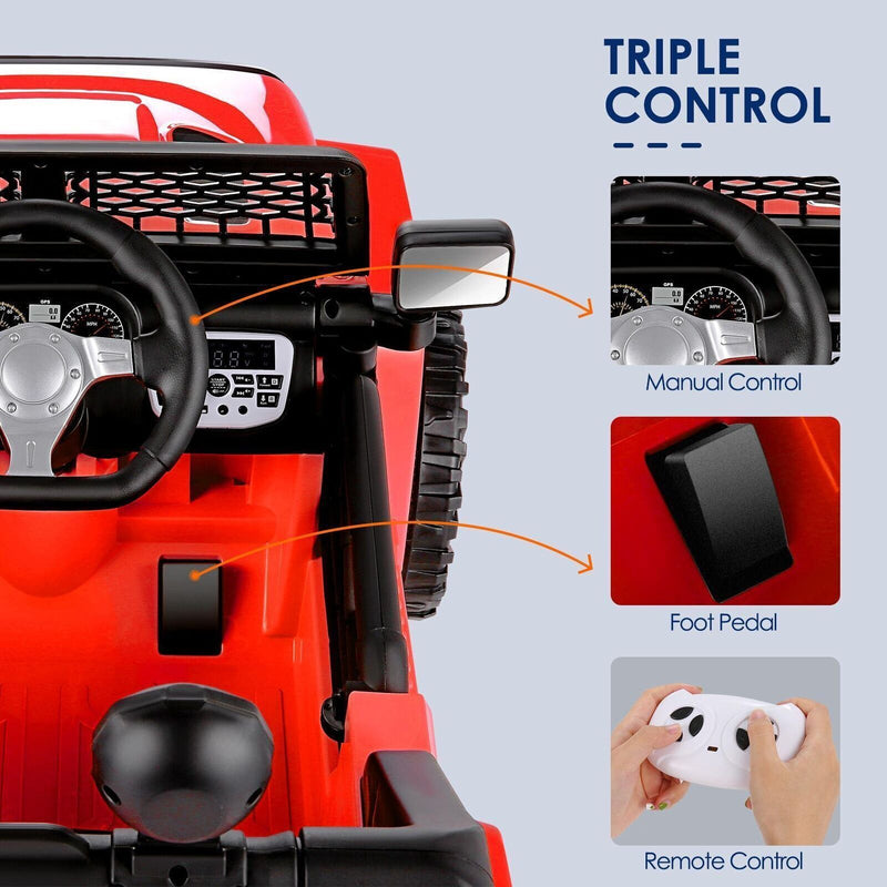 Premium 12V 7Ah Electric Ride-On Jeep for Kids - 2 Seater with Safety Features