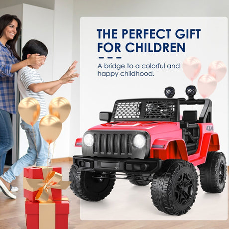12V Electric Jeep Ride-On Car with Music and Fashionable Design