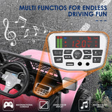 12V Electric Ride On Truck for Kids with Remote Control, LED Lights, and Music