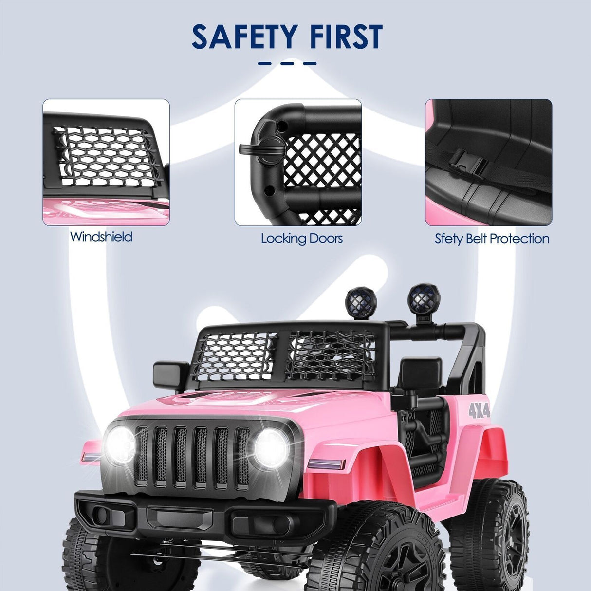 12V Jeep Music Fashion Electric Ride-On Car with Remote Control for Kids