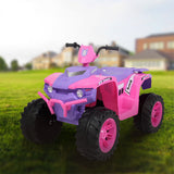 12V Kids ATV Car Ride-On Toy with Bluetooth Music & LED Lights
