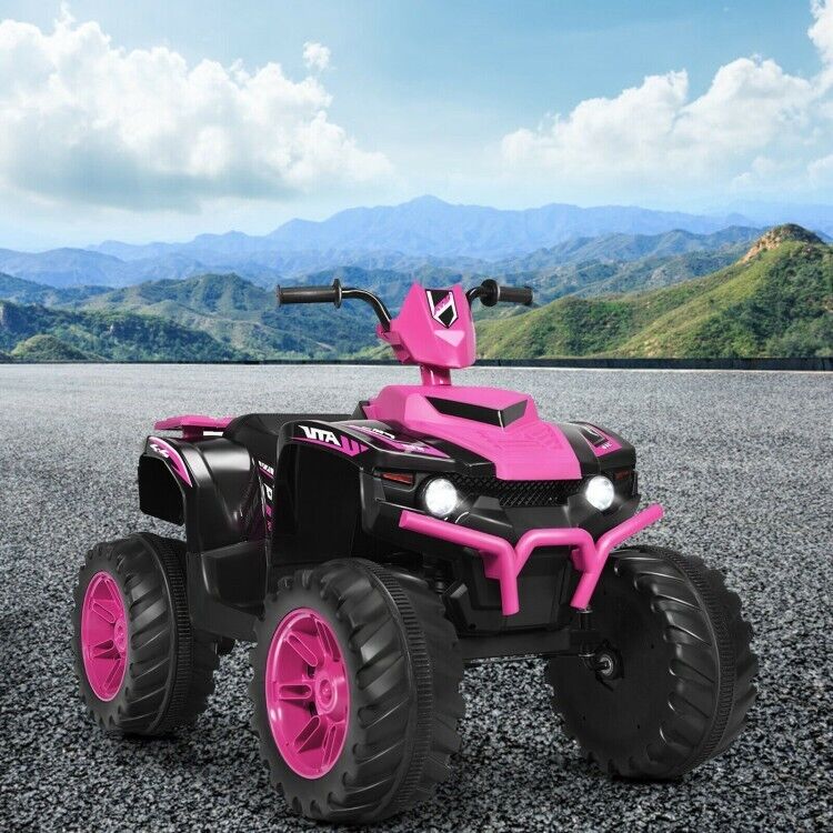12V Kids ATV with LED Lights and Treaded Tires - The Perfect Ride for Young Adventurers!